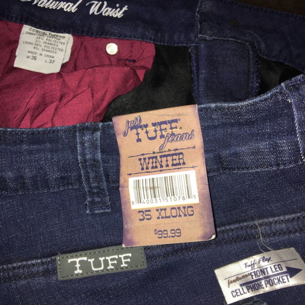 Cowgirl Tuff  Insulated Winter Jeans - “Just Tuff” - NWT